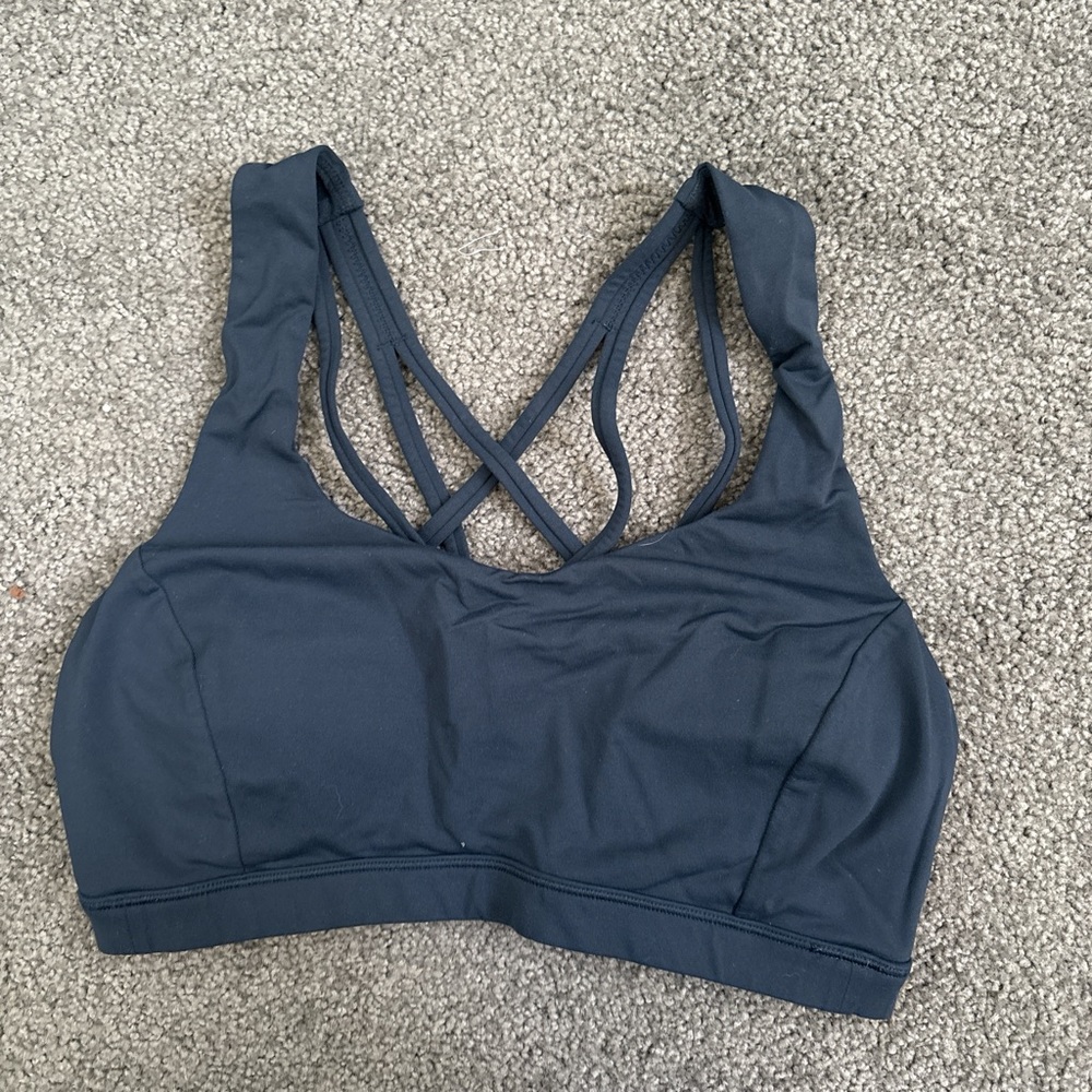 Lululemon Blue Criss-Cross Sports Bra